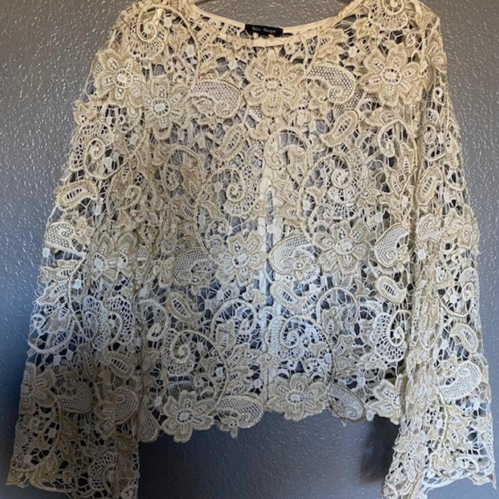 Blue Shape Ivory and Gold Holiday